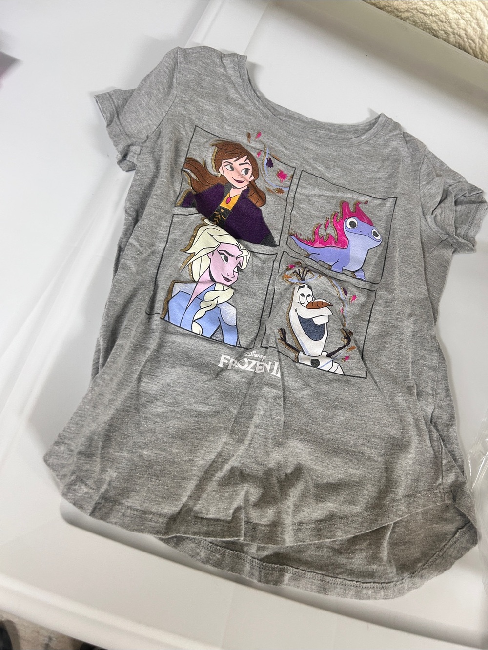 Disney Gray Frozen II short sleeve graphic Tee